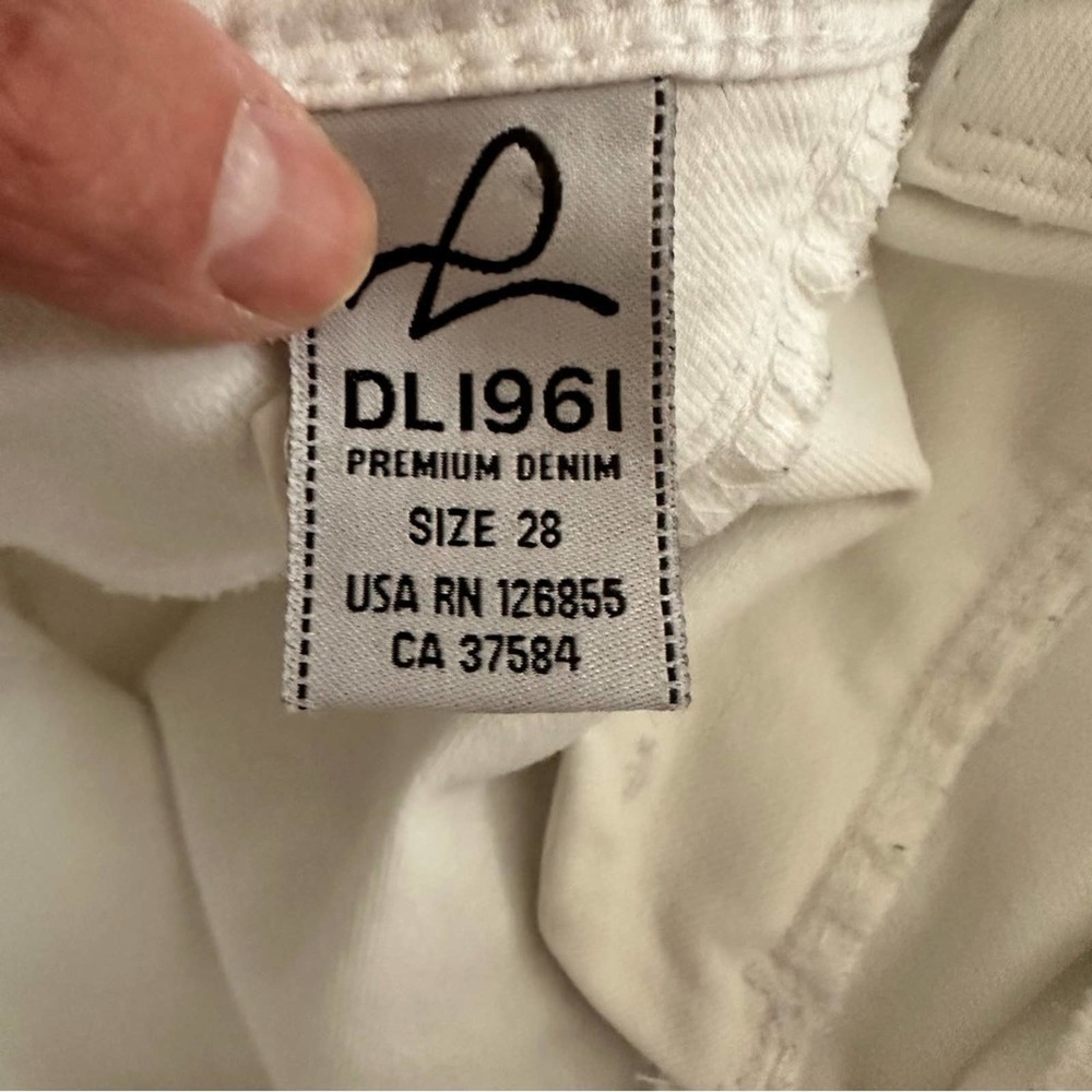 DL1961 Angel Skinny Ankle Jeans High Rise Denim White Size 28 - Picture 7 of 13